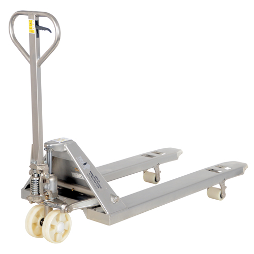 Pallet Truck, Stainless Steel, 48" L x 27" W, 5500 lbs. Capacity Rideout Tool & Machine Inc.