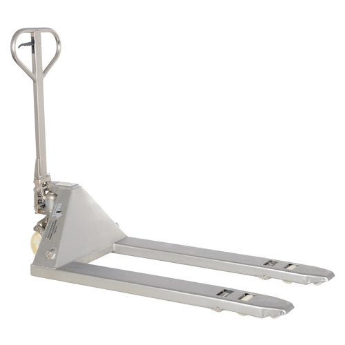 Pallet Truck, Stainless Steel, 48" L x 27" W, 5500 lbs. Capacity Rideout Tool & Machine Inc.