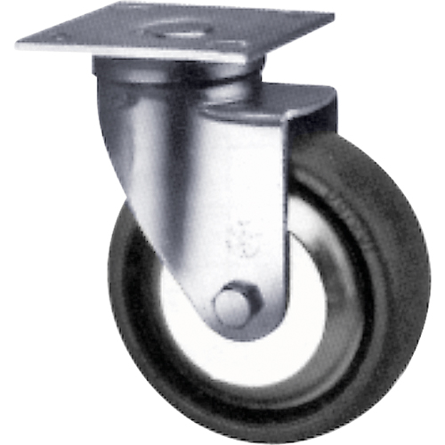 Roulette robuste, Fixe, 4" (101,6 mm), Elastom&egrave;re dur, 900 lb (408 kg) Rideout Tool & Machine Inc.