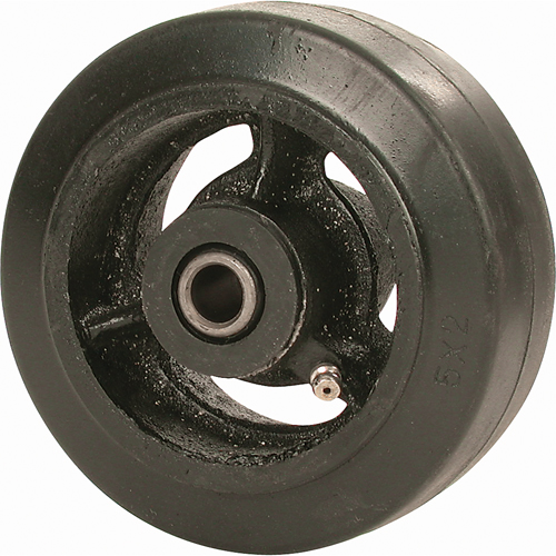 Mold-on Rubber Wheel, 5" (127 mm) Dia. x 2" (51mm) W, 450 lbs. (204kg.) Capacity Rideout Tool & Machine Inc.