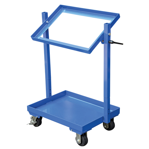 Stock Cart, Steel, 30-11/16" W x 19-1/4" D, 2 Shelves, 200 lbs. Capacity Rideout Tool & Machine Inc.