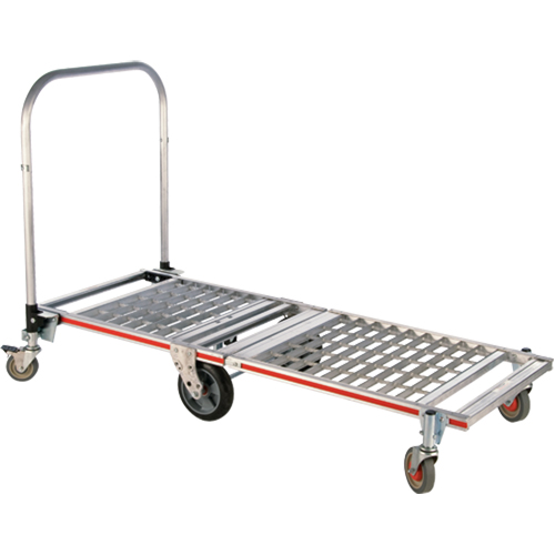 Six Wheel Folding Platform Truck, Aluminum, 1550 lbs., 61-7/8" L x 23-1/4" W, 39" High Rideout Tool & Machine Inc.