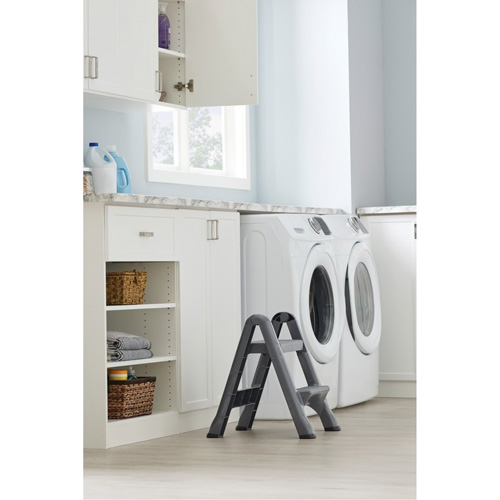 Folding Step Stool, 2 Steps, 19-1/2" x 20-1/2" x 22-3/4" High Rideout Tool & Machine Inc.