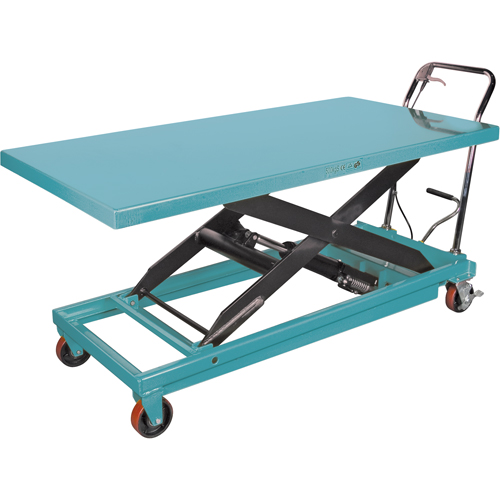 Heavy-Duty Hydraulic Scissor Lift Table, 63" L x 31-7/8" W, Steel, 1100 lbs. Capacity Rideout Tool & Machine Inc.