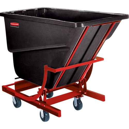 Conteneur autobasculeur, Plastique/Poly&eacute;thyl&egrave;ne, 1 vg³, Noir Rideout Tool & Machine Inc.