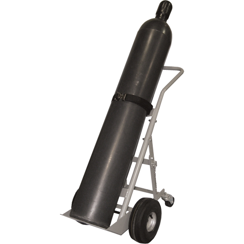 Four-Wheel Cylinder Hand Trucks, Pneumatic Wheels, 10" W x 8" L Base, 1000 lbs. Rideout Tool & Machine Inc.