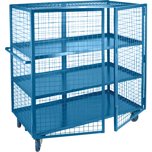 Wire Mesh Truck, 3 Tiers, 63" L x 32" W x 62.5" H, 2400 lbs. Cap. Rideout Tool & Machine Inc.