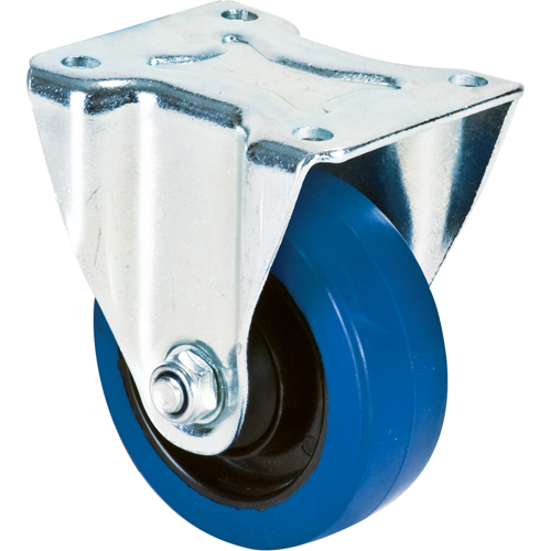 Blue Caster, Rigid, 4" (101.6 mm), Rubber, 350 lbs. (158.8 kg.) Rideout Tool & Machine Inc.