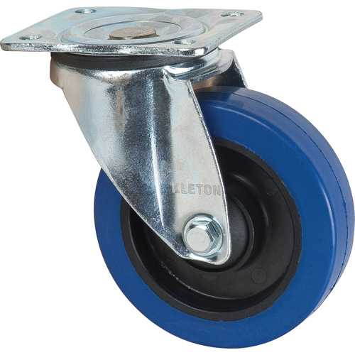 Blue Caster, Swivel, 5" (127 mm), Rubber, 400 lbs. (181 kg.) Rideout Tool & Machine Inc.