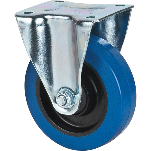 Blue Caster, Rigid, 5" (127 mm), Rubber, 400 lbs. (181 kg.) Rideout Tool & Machine Inc.