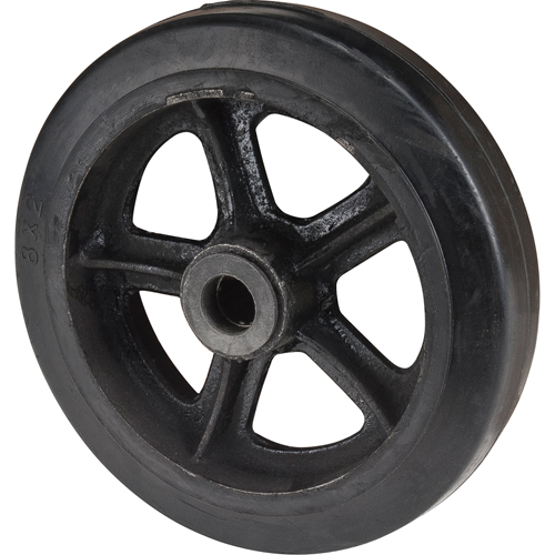 Mold-On Rubber Wheel, 8" (203 mm) Dia. x 2" (51 mm) W, 400 lbs. (181 kg.) Capacity Rideout Tool & Machine Inc.