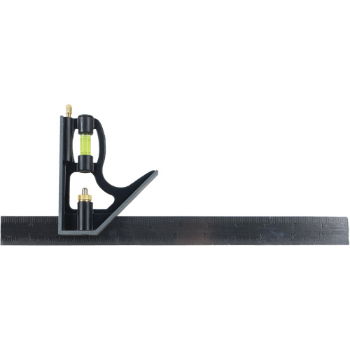 Combination Square, 12" L, Stainless Steel, Plain Rideout Tool & Machine Inc.