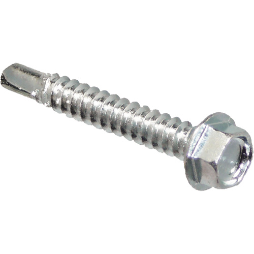 Self Drill Hex Washer, 1" x 10" L, Zinc Plated Rideout Tool & Machine Inc.