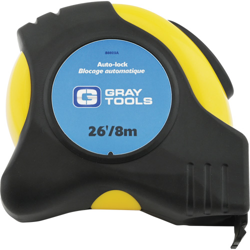 Auto-Lock Tape Measure, 1" x 26/8 m, Imperial & Metric Graduations Rideout Tool & Machine Inc.
