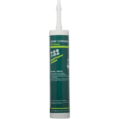 Dowsil 732 Multi-Purpose Silicone Sealant, 300 ml, Cartridge, White Rideout Tool & Machine Inc.