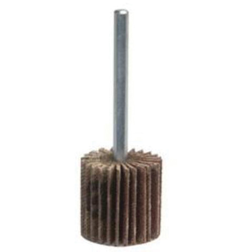 Mini-meule &agrave; lamelles avec moyeu, Oxyde d'aluminium, Grain 120, 1" x 1/2" x 1/4" Rideout Tool & Machine Inc.