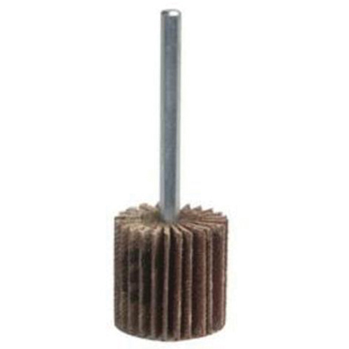 Mini-meule &agrave; lamelles avec moyeu, Oxyde d'aluminium, Grain 180, 1-1/2" x 1/2" x 1/4" Rideout Tool & Machine Inc.