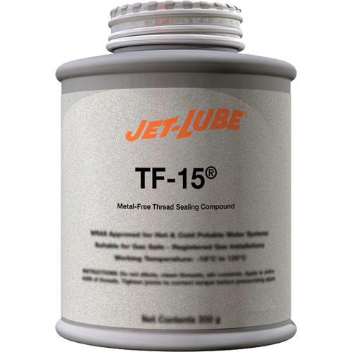 TF-15&reg; Metal-Free Thread Sealing Compound, Brush-Top Can, 227 ml, -46° C - 315° C/50° F - 600° F Rideout Tool & Machine Inc.