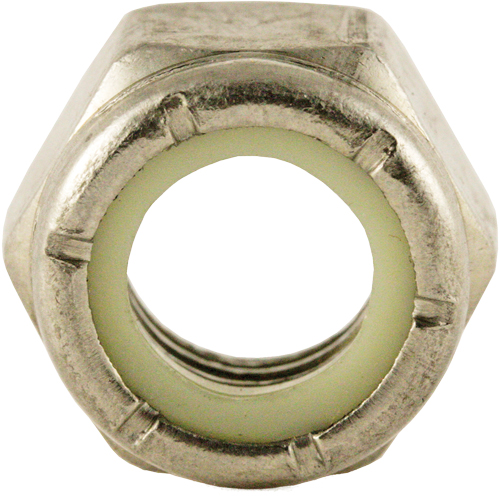 Nylon Lock Nut, 1/2" Dia., Stainless Steel, Fine Rideout Tool & Machine Inc.