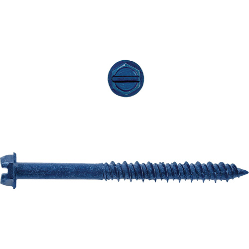 Hex Washer Slot SD Concrete Screws, 3/16" x 1-1/4" L, Zinc Plate Rideout Tool & Machine Inc.