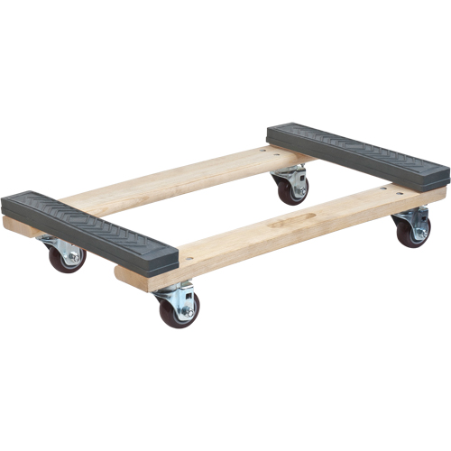 Socle roulant en bois dur &agrave; bouts avec caoutchouc, Cadre en Bois, 18" la x 24" p x 7" h, Capacit&eacute; de 1400 lb Rideout Tool & Machine Inc.