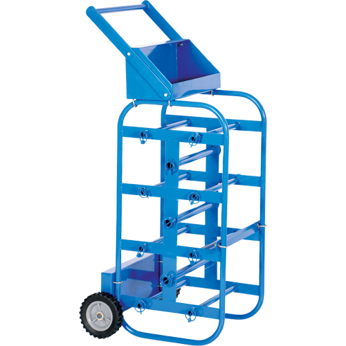 Portable Wire Reel Caddy, Steel, 11 Rod, 19-1/2" W x 43-1/4" H x 17-1/2" D, 150 lbs. Capacity Rideout Tool & Machine Inc.