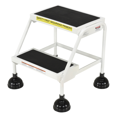 &eacute;chelles Stop-Step, 2 marches, Largeur de la marche 16", Hauteur de la plateforme 18-9/16", Acier Rideout Tool & Machine Inc.