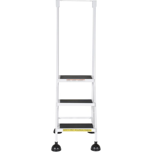 Stop-Step Ladders, 3 Steps, 16" Step Width, 28-11/16" Platform Height, Steel Rideout Tool & Machine Inc.