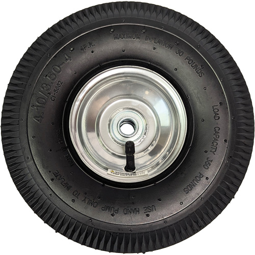 Roue pneumatique de rechange pour diable, 10" (254 mm), Capacit&eacute; de 350 lb Rideout Tool & Machine Inc.