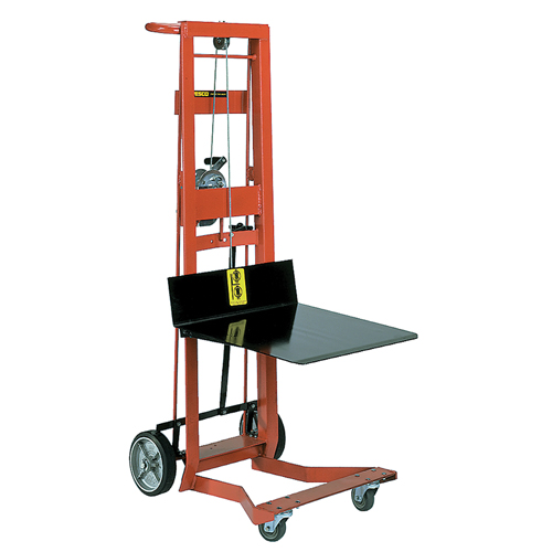Platform Lift Stacker, Hand Winch Operated, 750 lbs. Capacity, 40" Max Lift Rideout Tool & Machine Inc.