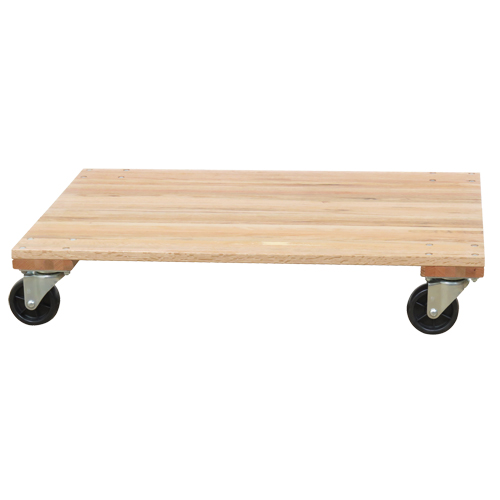 Socle roulant &agrave; plateforme en bois solide, Roues en Caoutchouc, Capacit&eacute; de 1200 lb, 18" la x 30" p x 7" h Rideout Tool & Machine Inc.