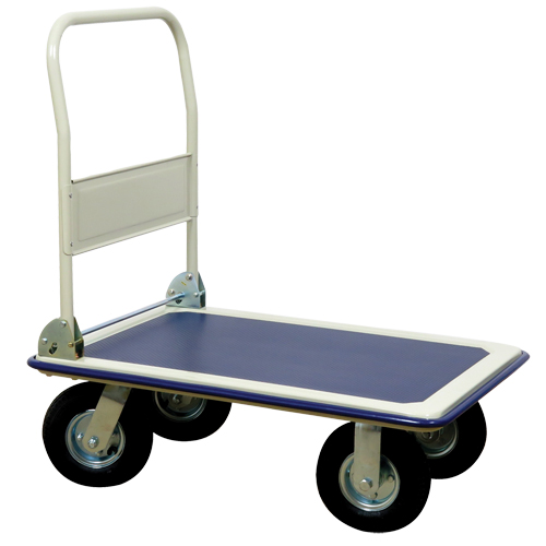 Folding Handle Platform Truck, Steel, 660 lbs., 35" L x 23" W, 43.5" High Rideout Tool & Machine Inc.