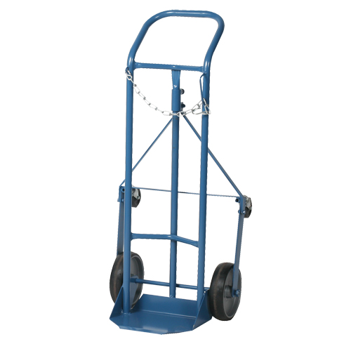 Professional Gas Cylinder Truck CC-1, Mold-on Rubber Wheels, 9" W x 7-1/4" L Base, 250 lbs. Rideout Tool & Machine Inc.