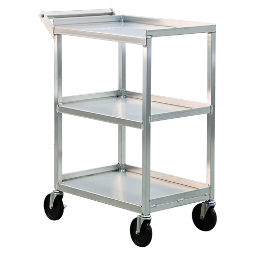 Utility Cart, 3 Tiers, 16-1/2" W x 39" H x 27-3/4" D, 350 lbs. Capacity Rideout Tool & Machine Inc.