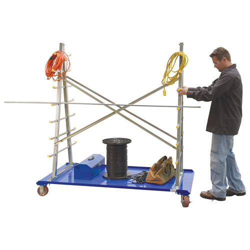 A-Frame Bar & Pipe Cart, Steel, 36-3/4" W x 73-3/4" D x 72-1/2" H, 2000 lbs. Capacity Rideout Tool & Machine Inc.