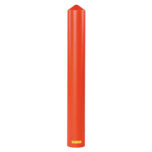 Smooth Bollard Cover, 4" Dia. x 56" L, Red Rideout Tool & Machine Inc.