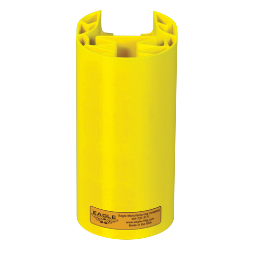 Butoir en poly pour rayonnage, 5" la x 6" lo x 8" h, Jaune Rideout Tool & Machine Inc.