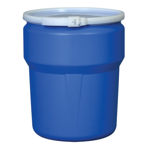 Nestable Polyethylene Drum, 10 US gal (8.33 imp. gal.), Open Top, Blue Rideout Tool & Machine Inc.