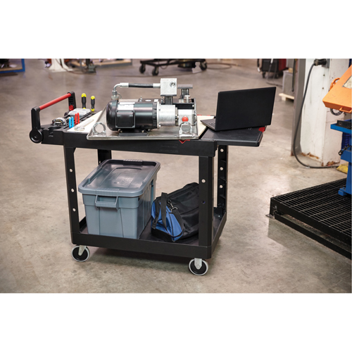 Heavy-Duty Adaptable Utility Cart, 2 Tiers, 17-3/4" x 36" x 46-1/5", 500 lbs. Capacity Rideout Tool & Machine Inc.