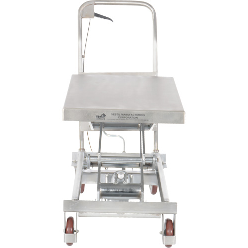Table &eacute;l&eacute;vatrice hydraulique manuelle &agrave; ciseaux, 35-1/2" lo x 20" la, Partiellement en acier inoxydable, Capacit&eacute; 800 lb Rideout Tool & Machine Inc.