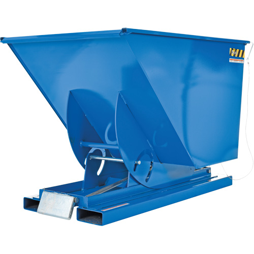 Conteneur autobasculeur, Acier, 1 vg³, Bleu Rideout Tool & Machine Inc.