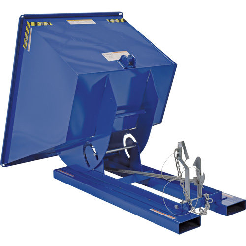 Conteneur autobasculeur, Acier, 1 vg³, Bleu Rideout Tool & Machine Inc.