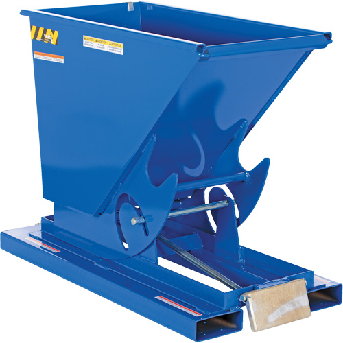 Self-Dumping Hopper, Steel, 1/3 cu.yd., Blue Rideout Tool & Machine Inc.