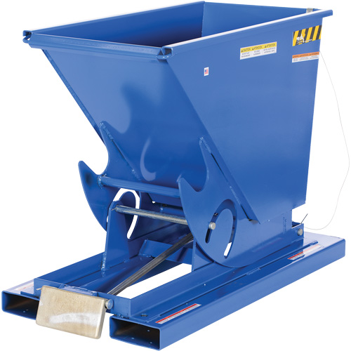 Self-Dumping Hopper, Steel, 1/3 cu.yd., Blue Rideout Tool & Machine Inc.