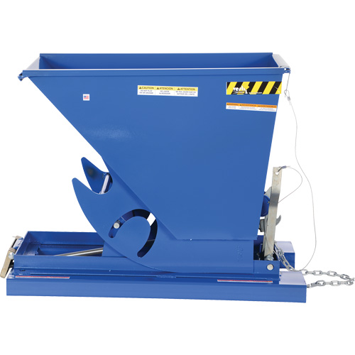 Self-Dumping Hopper, Steel, 1/3 cu.yd., Blue Rideout Tool & Machine Inc.
