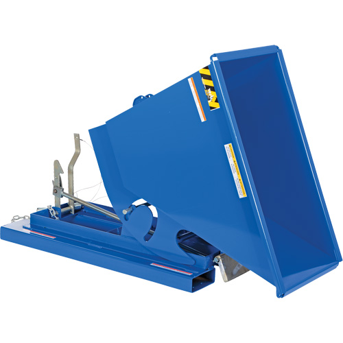 Self-Dumping Hopper, Steel, 1/3 cu.yd., Blue Rideout Tool & Machine Inc.