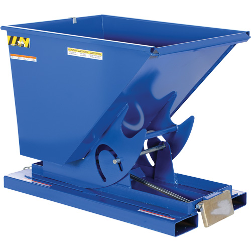 Self-Dumping Hopper, Steel, 1/2 cu.yd., Blue Rideout Tool & Machine Inc.