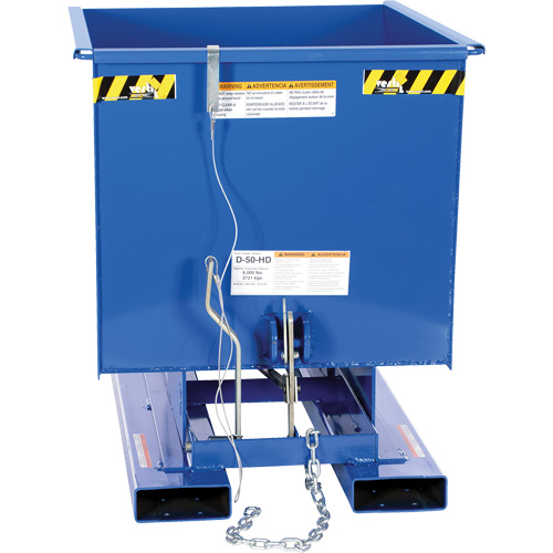 Self-Dumping Hopper, Steel, 1/2 cu.yd., Blue Rideout Tool & Machine Inc.