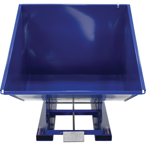 Conteneur autobasculeur, Acier, 2 vg³, Bleu Rideout Tool & Machine Inc.