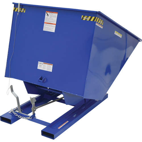Conteneur autobasculeur, Acier, 2 vg³, Bleu Rideout Tool & Machine Inc.